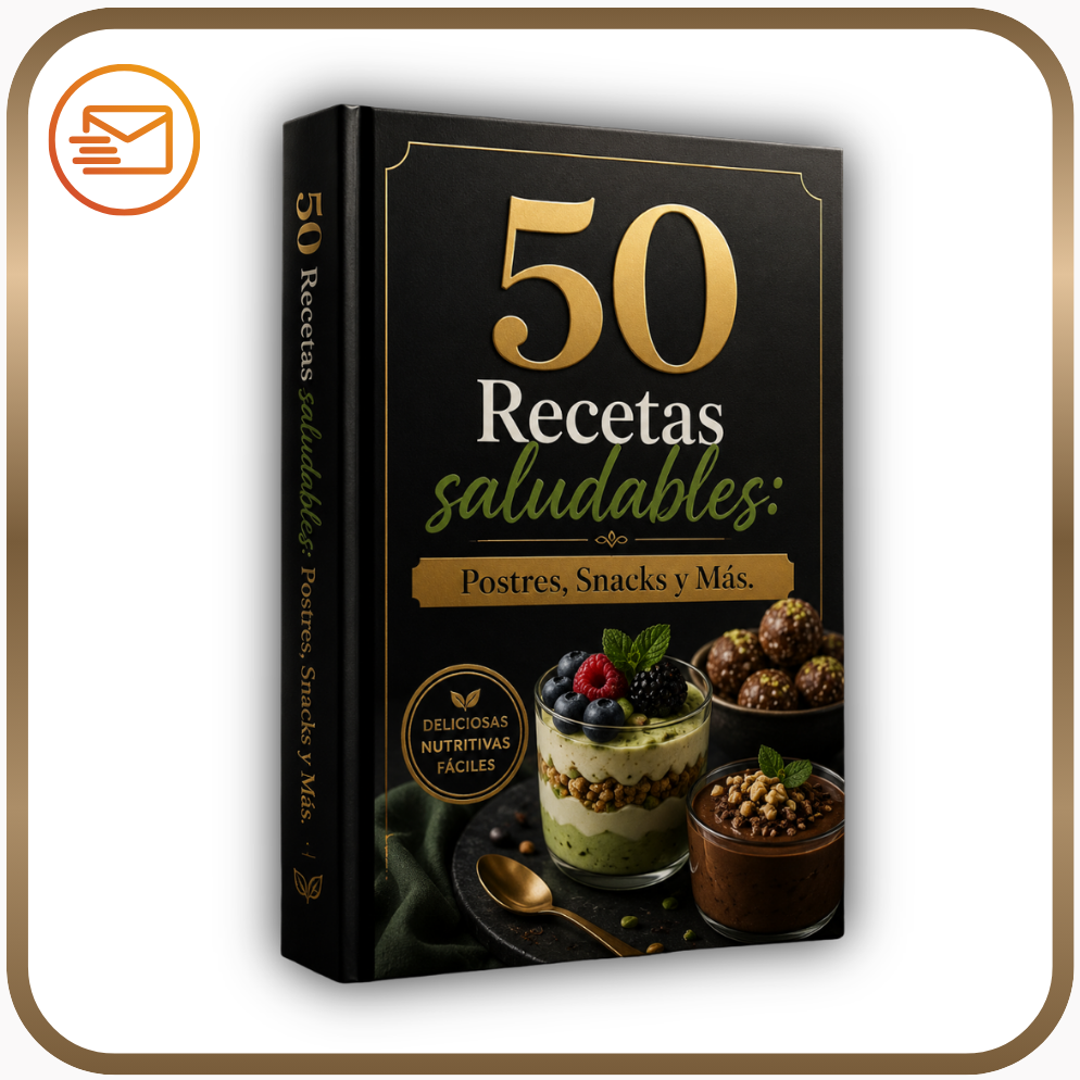 50 Recetas saludables: Postres, Snacks y Más.