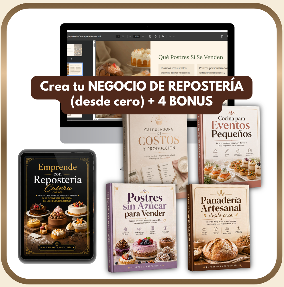 Emprende con Repostería Casera + 4 BONUS